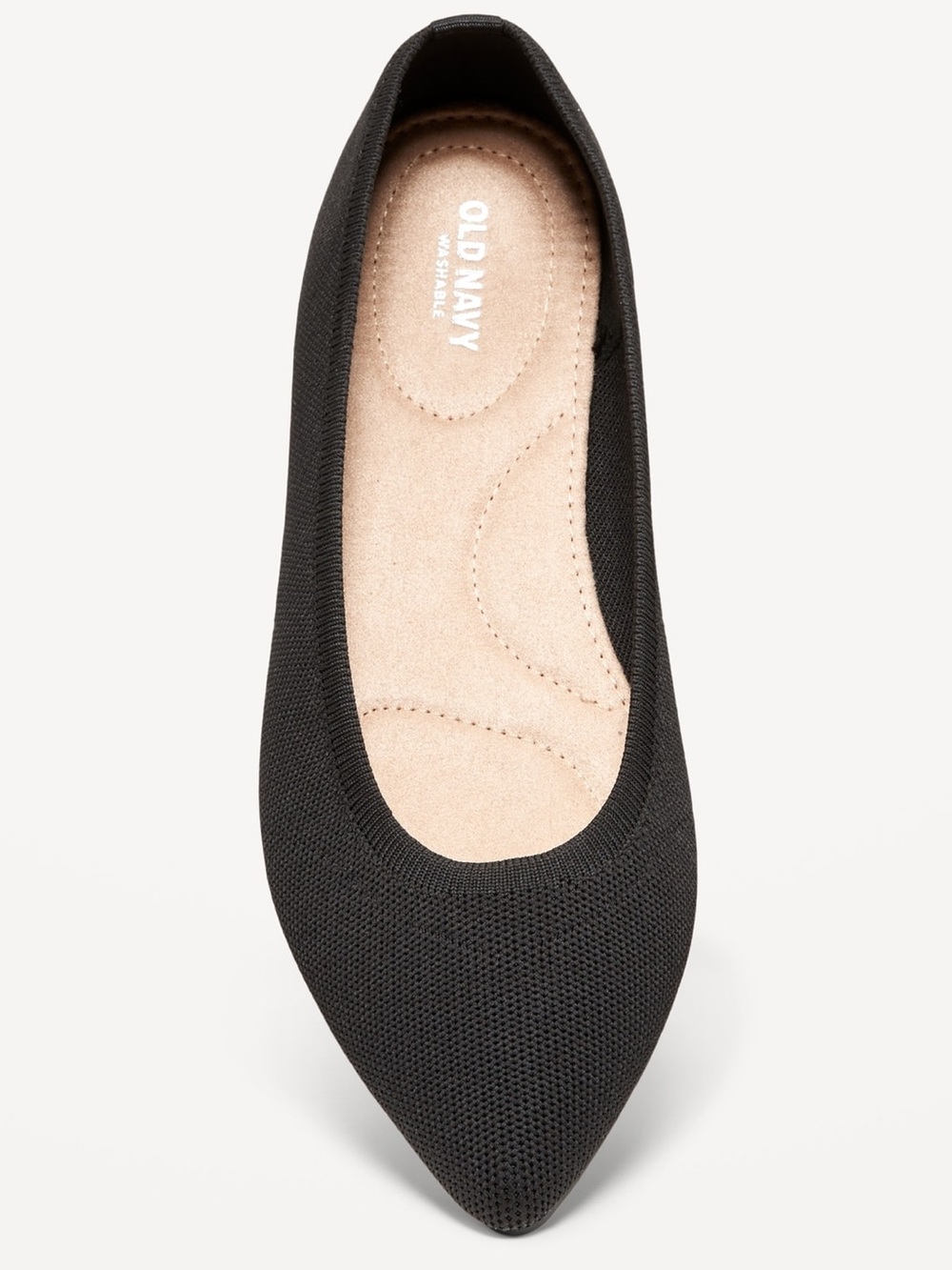 Old Navy Black Pointed Knit Ballet Flat